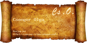Csenger Olga névjegykártya