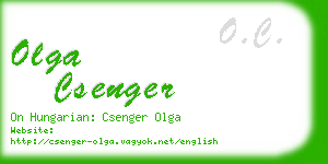 olga csenger business card